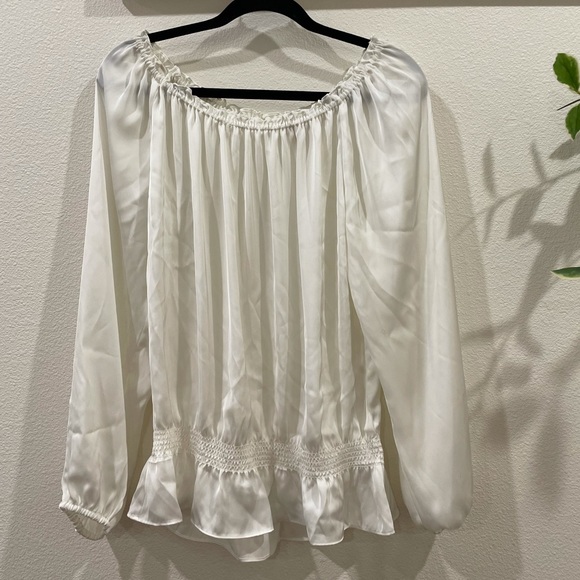 Michael Kors white long sleeve blouse medium - Picture 5 of 5